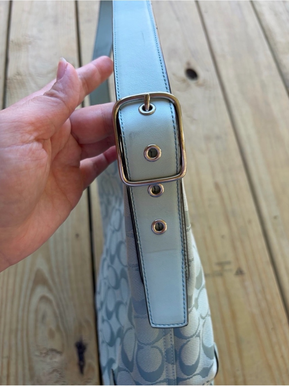 Coach vintage Y2K Light Blue Shoulder Bag - Picture 7 of 15